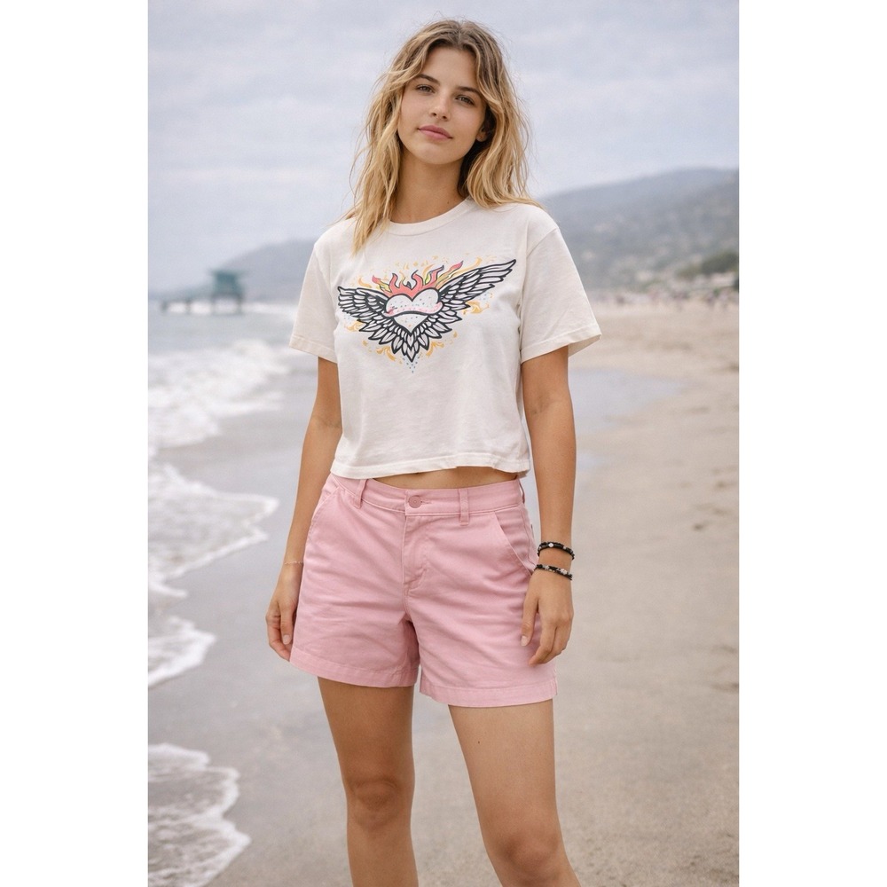 J.Crew Chino Shorts Womens 0 Blush Pink Classic Twill Cotton Tailored Preppy